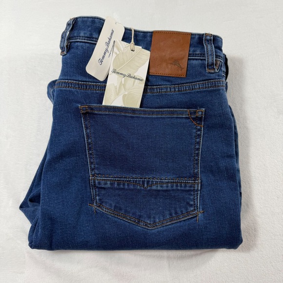 Tommy Bahama Boracay Jean Mens 38x32 Blue Indigo Wash Coastal Straight Leg NWT